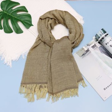 日本今治羽織圍巾-鶯色(羊毛+棉)