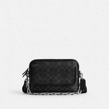 CHARTER 經典 SIGNATURE 24 帆布翻蓋斜背手袋