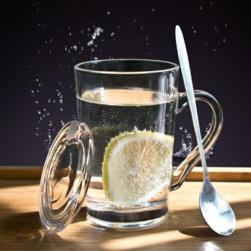 大容量 創意馬克杯帶蓋勺  玻璃杯子咖啡杯情侶水杯 早餐牛奶茶杯 幸福驛站