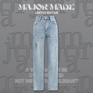 【MAJOR MADE】修身直筒牛仔褲