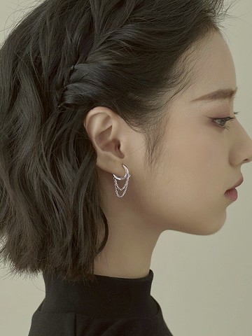小麋人925耳釘女純銀ins冷淡風流蘇耳環潮耳扣小眾網紅耳飾高級感