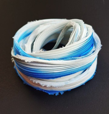 30 公分 1/3 碼純絲織帶手工天然絲綢打褶布料