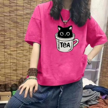 台灣现貨 情侶短袖 夏天上衣 女生短袖 寬鬆百搭上衣 休閒T恤 女生上衣 柔軟舒適上衣 可愛短袖 涼感上衣 短袖女 T恤