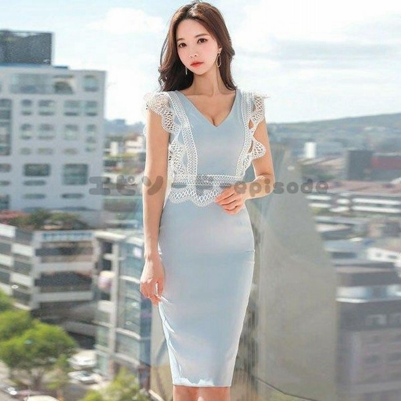 キャバドレス キャバクラ ワンピース ドレス ライン 透かし彫レース 二次会 Ol通勤ワンピース 着痩せ 代30代40代 通勤 姫系yd 3645 通販 Lineポイント最大get Lineショッピング