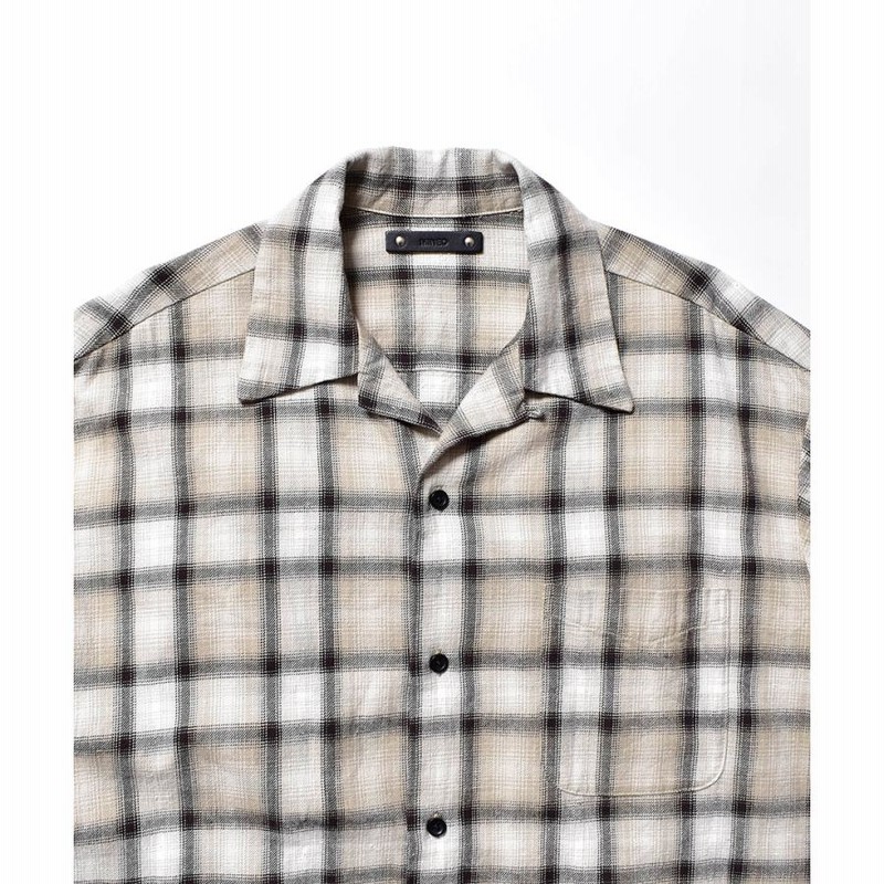 マインデニム MINEDENIM V.Nep Check Flannel Open Collar SH 全