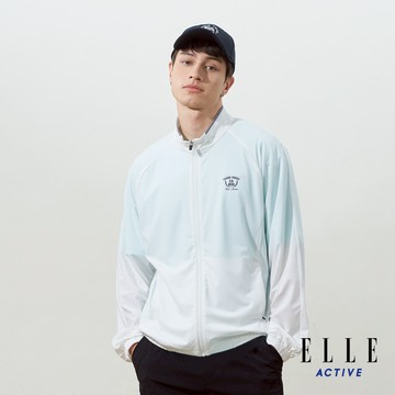 【ELLE ACTIVE】男款 涼感冰絲立領休閒外套-白色 (EA25S2M6102-91)