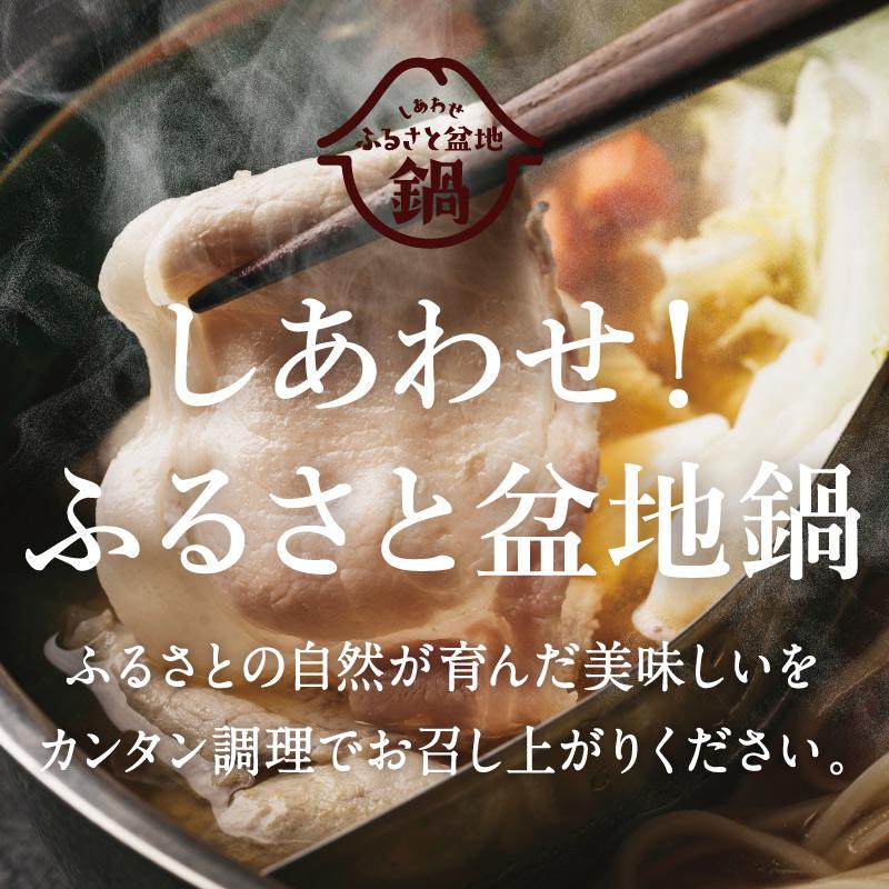 しあわせ ふるさと盆地鍋 九州鶏の旨み溢れる水炊きキット (2〜3人前) 野菜 米粉生麺×2袋 ギフト プレゼント 送料無料