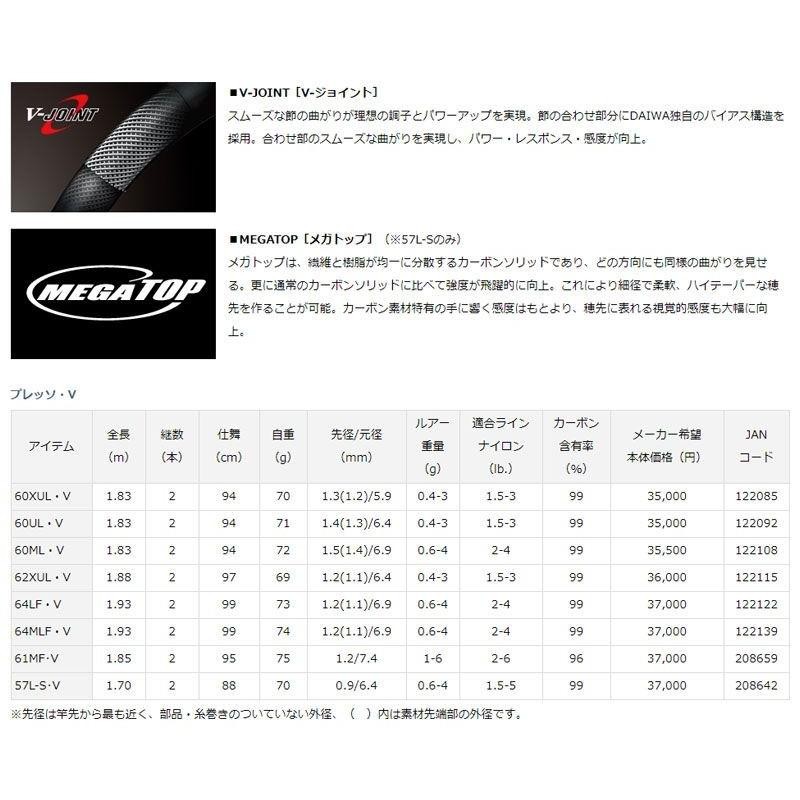 ダイワ プレッソ 62XUL・V / トラウトロッド エリアトラウト DAIWA | LINEブランドカタログ