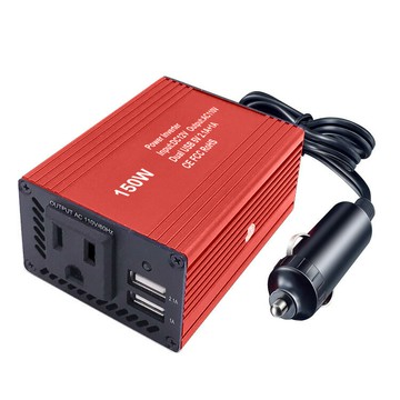 戶外電源 大功率逆變器 車載電瓶轉換 汽車備用電源廠家直銷車載逆變器150W雙USB輸出12V轉110Vinverter
