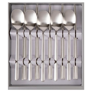 LIHAN Vida 霧面湯筷5入組  1組  銀  套裝包含湯匙 + 筷子