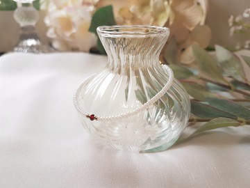 緋紅 ‧ 水晶 串珠 細手環