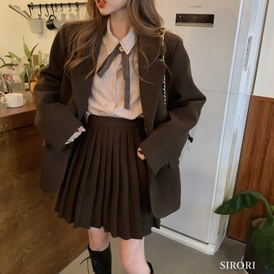 ブラウス シャツ レディース 長袖 ラシャ セットアップ ブラウス スーツ プリーツ プリーツ ネクタイ 毛 おしゃれ 通販 Lineポイント最大get Lineショッピング