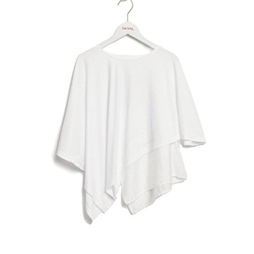 SOMETHING｜女裝｜異材質拼接短袖T恤