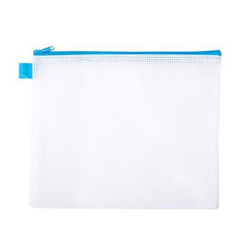 連勤 LANCHYN PEVA環保立體網狀拉鍊袋/A4/LCM-A4/藍