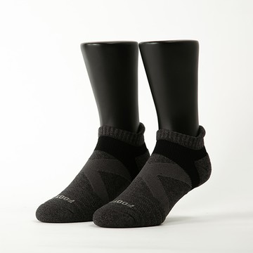 【Footer除臭襪】暖陽麻花輕壓力足弓船短襪-男款(T142-黑)