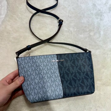 【MK｜全新】現貨 MICHAEL KORS 水餃包 滿版 拼色 防刮紋 斜背包｜Little Bee 小蜜蜂精品