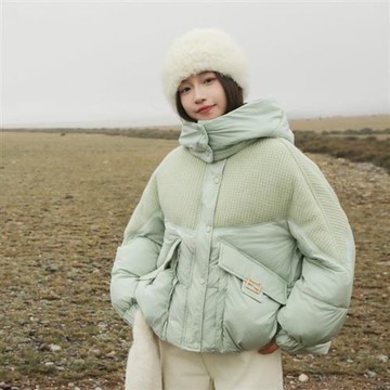 【巴黎精品】羽絨棉外套夾棉夾克-簡約大氣戶外良選女外套綠色w1ag47