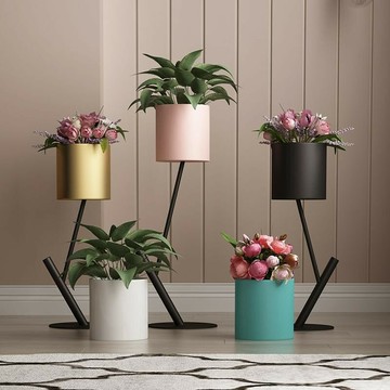 免運附發票 公司貨 工廠直銷 歐式創意花架子室內客廳落地式北歐裝飾鐵藝花盆綠蘿 快速出貨DDD888