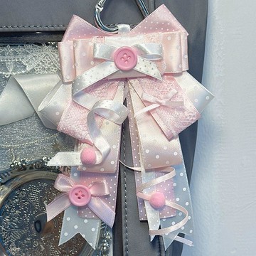 【蜜糖の髮飾】臺灣出貨現貨絲帶蝴蝶結ins風應援棒痛包掛件裝飾扎包diy材料髮飾別針成品