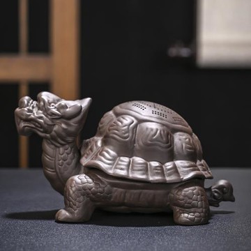 紫砂茶寵茶漏一體龍龜精品可養 富甲天下龜殼茶具配件茶玩茶桌擺