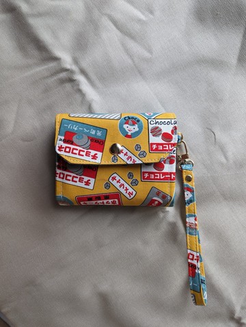 四層短夾錢包-加6卡片層加掛繩-日和菓子