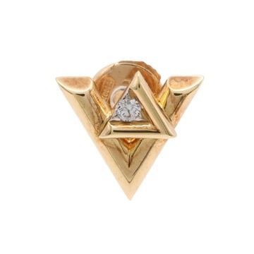 LOUIS VUITTON LV 路易威登 Volt One Stud 單邊耳環 鑽石 18K黃金 Q96969 【二手名牌BRAND OFF】