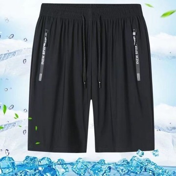 【台灣現貨 高品質】L-8XL大尺碼涼感短褲 男褲 男生短褲 運動褲 涼感褲子 透氣排汗褲 休閒褲 彈性五分褲 抽繩短褲
