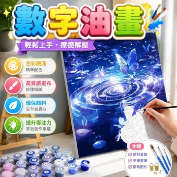 DIY數字油畫 數字畫 解壓 填充油畫 手工禮物 丙烯塗鴉 卡通 風景 居家裝飾 手作禮物 美術創作 繪畫 交換禮物