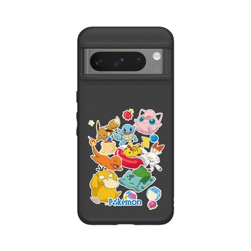 Pixel 8 Pro SolidSuit 黑 - 寶可夢 Pokemon - 歡樂力量-貼紙款
