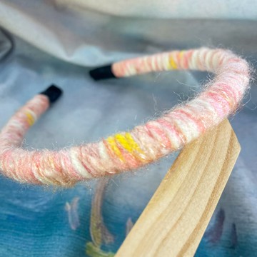 手工塑形減壓髮箍 -粉(頭圍較小)