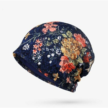 HT-024 優雅春夏透氣化療帽 質感化療帽 親膚化療帽薄款蕾絲包頭月子孕婦帽女士透氣花朵潮休閒時尚套頭帽便宜化療帽