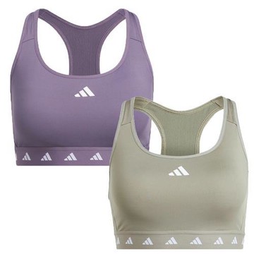 Adidas 運動內衣 女裝 可拆胸墊 中度支撐 紫/灰【運動世界】IT6642/IT6643