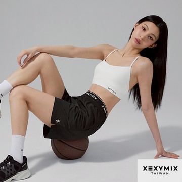 XEXYMIX X文字標誌腰帶梭織短褲 XFK2PS1110 共2色 運動短褲 織帶褲頭 側邊開衩 修飾 PS1110