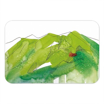 【怪獸】新銳設計師 10秒頂吸 軟式珪藻土吸水地墊 畢啾子 (60x40cm) -宜蘭抹茶山 嵐