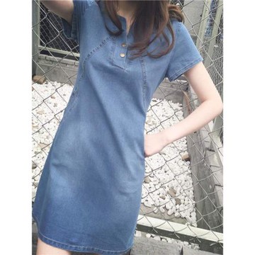 2025新款韓版夏季牛仔連衣裙女中長款寬松大碼顯瘦包臀a字裙薄潮