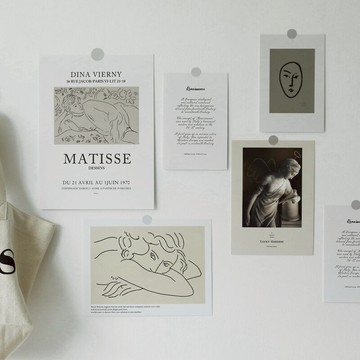 元氣角落 ins北歐風卡片墻壁貼畫宿舍臥室房間布置墻面裝飾墻貼