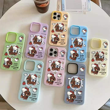 卡通凱蒂貓 膚感果凍磨砂磁吸手機殼 iPhone 17 16 15plus 14 13 12 11 Promax保護殼