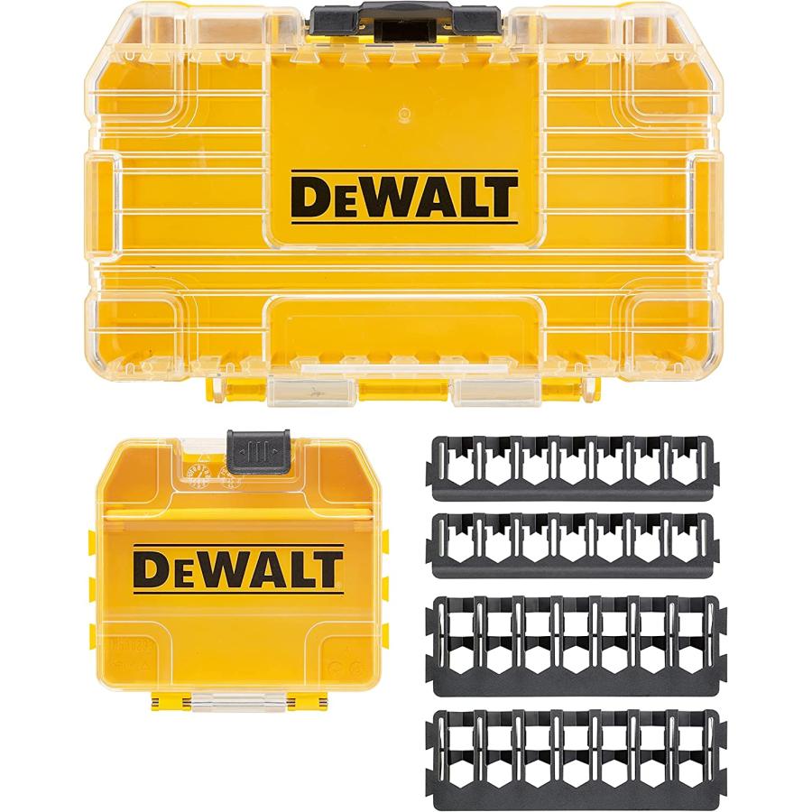 DEWALT デウォルト タフケース オーガナイザー 工具箱 収納ケース ツールボックス 透明蓋 脱着トレー 積み重ね収納 ネジ ビット 小  LINEショッピング