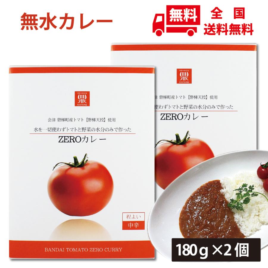 無水 カレー 水を一切使わずトマトと野菜の水分のみで作ったZEROカレー2個セット 野菜カレー