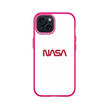 iPhone 15 Clear 粉漾桃 - NASA - The Worm (White)