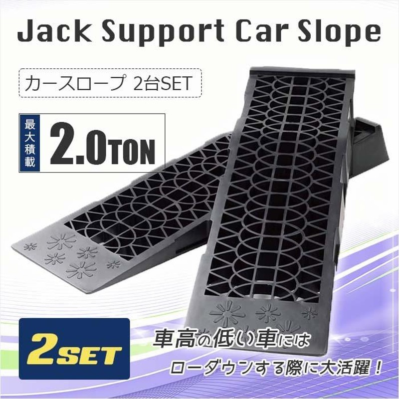 カースロープ 耐荷重2t 整備用スロープ 2個セット 低床タイプ 軽量 ジャッキサポート タイヤ交換 オイル交換 ローダウン車対応  下回りのメンテナンス 軽い | LINEブランドカタログ