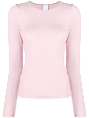 Wolford - MVP metallic long-sleeve top - women - Fabric - L - Pink
