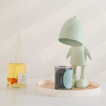 香薰氛圍燈 蠟燭燈 床頭燈 香薰蠟燭機器人 融蠟燈ins簡約少女卧室床頭裝飾 溶蠟融燭香氛台燈