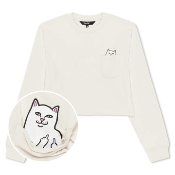 RIPNDIP LORD NERMAL CROPPED L/S POCKET TEE 短版 長袖T恤 中指貓 台灣總代理