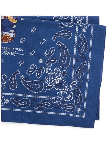 Polo Ralph Lauren - Polo Bear-print cotton bandana - men - Cotton - One Size - Blue