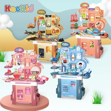 跨境廚房玩具兒童過家家做飯仿真廚具套裝女童寶寶生日禮物3-6歲4