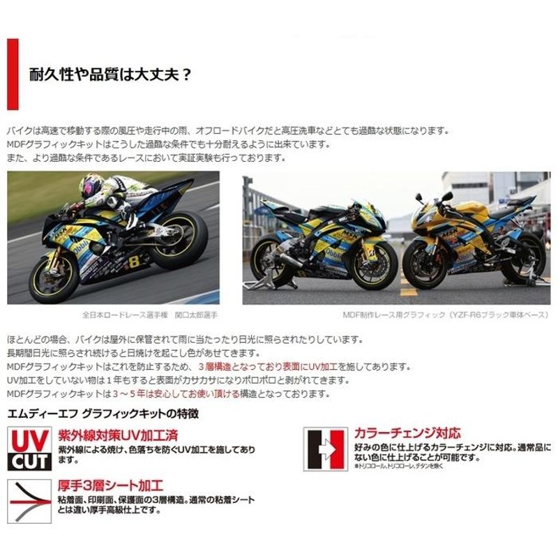 MDF MDF:エムディーエフ 車種別グラフィックデカールキット MT07 ストロボ ブルー タイプ：タンク MT-07 YAMAHA ヤマハ |  LINEショッピング