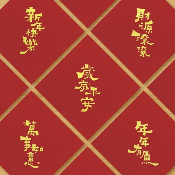 【過年賀歲春聯 \  5款供選擇】手繪 \ 空氣春聯