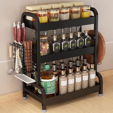 廚房調料置物架多層臺面調味品油鹽醬醋瓶罐刀筷廚具用品收納架子