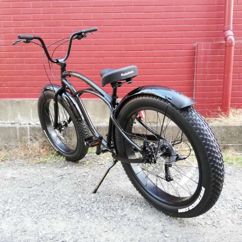 Rainbow 黒 ビーチクルーザー 自転車 26インチ RAINBOW BIKE | レインボービーチクルーザーをはじめとする